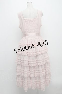 画像2: PINK HOUSE / ウーリーチュールフリル使いローンワンピース  ピンク S-24-11-29-047-LO-OP-AS-ZI
