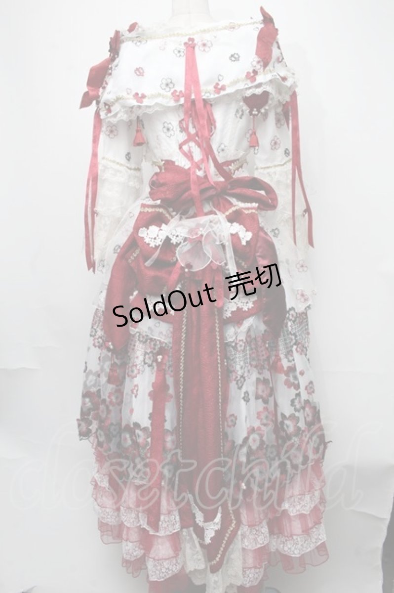 画像2: BABY,THE STARS SHINE BRIGHT / SA・KU・RA Mariageワンピースドレス  白ｘ赤 S-24-12-01-051-BA-OP-AS-ZS (2)