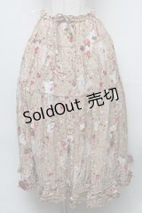 PINK HOUSE / オーナメントローズプリントスカート  ピンク S-24-12-01-065-LO-SK-HR-ZI