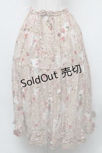 PINK HOUSE / オーナメントローズプリントスカート  ピンク S-24-12-01-065-LO-SK-HR-ZI