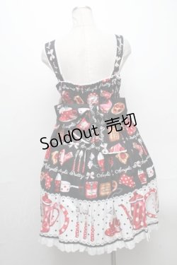 画像2: Angelic Pretty / French Cafe胸リボンジャンパースカートセット  黒 S-24-12-04-055-AP-OP-AS-ZS