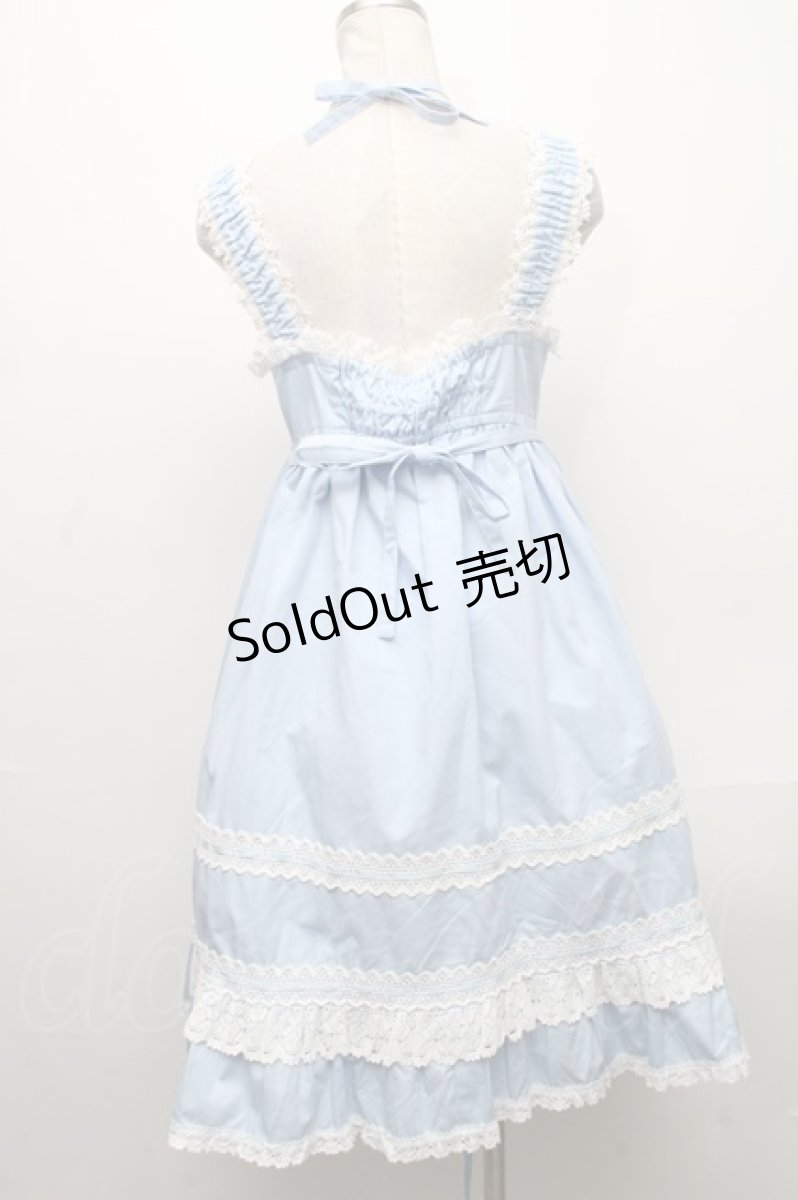 画像2: BABY,THE STARS SHINE BRIGHT / タータンチェックベビードールジャンパースカート&プリンセスドロップヘッドドレスセット  サックス S-24-12-04-070-BA-OP-AS-ZS (2)