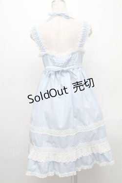 画像2: BABY,THE STARS SHINE BRIGHT / タータンチェックベビードールジャンパースカート&プリンセスドロップヘッドドレスセット  サックス S-24-12-04-070-BA-OP-AS-ZS