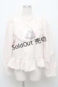 FLC / MINA*ペプラムブラウス  ベージュ S-24-12-04-031-LO-BL-AS-ZS