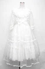 画像1: Angelic Pretty / Happy Humming Bunnyワンピースセット  白 S-24-12-08-056-AP-OP-AS-ZS (1)