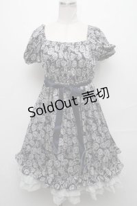 Moi-meme-Moitie / ローズガーデンワンピース  紺 S-24-12-09-058-MO-OP-AS-ZS