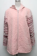 画像1: PINK HOUSE / ジャガードニット袖キルティングコート  ピンク S-24-12-09-036-LO-OP-AS-ZTC024 (1)