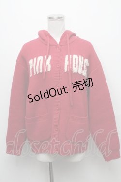 画像1: PINK HOUSE / ロゴニットパーカー  赤 S-24-12-09-047-LO-TO-AS-ZI