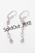 Michal Negrin /4連ストーンピアス - ピンク S-24-12-12-020-LO-AC-SZ-ZS