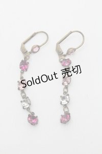 Michal Negrin /4連ストーンピアス - ピンク S-24-12-12-020-LO-AC-SZ-ZS