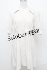 EATME / オープンカラーワンピース  アイボリー S-24-12-13-059-LO-OP-HR-ZS