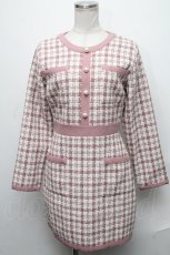 画像1: 【SALE】evelyn / ツイードワンピース  ピンク S-24-12-13-061-LO-OP-AS-ZT005 (1)