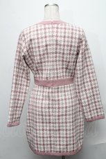 画像2: 【SALE】evelyn / ツイードワンピース  ピンク S-24-12-13-061-LO-OP-AS-ZT005 (2)