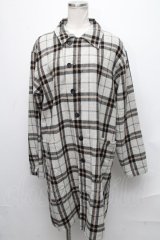 MILKBOY / ウールチェックロングシャツ  ベージュ S-24-12-13-051-MB-BL-AS-ZT174
