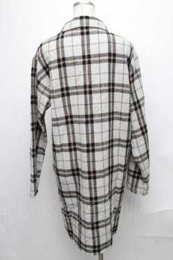 画像2: MILKBOY / ウールチェックロングシャツ  ベージュ S-24-12-13-051-MB-BL-AS-ZT174