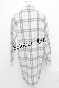 画像2: MILKBOY / ウールチェックロングシャツ  ベージュ S-24-12-13-051-MB-BL-AS-ZT174