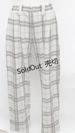 画像1: MILKBOY / ウールチェックパンツ  ベージュ S-24-12-13-052-MB-PA-AS-ZT190