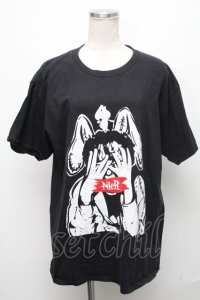 NieR Clothing / プリントカットソー  黒 S-24-12-15-052-PU-TO-AS-ZT188