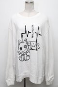 NieR Clothing / プリントトレーナー  白 S-24-12-15-063-PU-TO-HR-ZT376