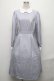 画像1: NieR Clothing / 配色切替ワンピース  サックス S-24-12-15-068-PU-OP-HR-ZT364 (1)