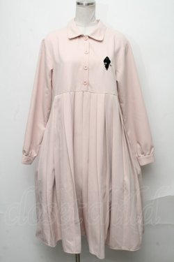 画像1: NieR Clothing / プリーツ切り替えトレンチワンピース  ピンクベージュ S-24-12-15-069-PU-OP-HR-ZT364