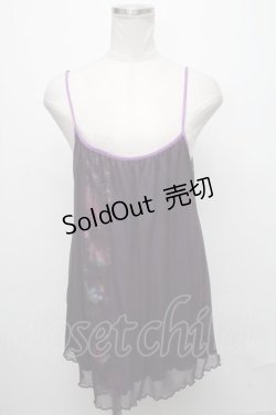 画像1: gouk / チュール重ね和柄キャミソール  紫 S-24-12-15-018-GO-TO-HR-ZS