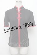 Qutie Frash / サイドメッシュトップス  黒ｘ赤 S-24-12-15-031-QU-TO-AS-ZS