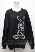 NieR Clothing / プリントトレーナー  黒 S-24-12-15-042-PU-TO-HR-ZT408
