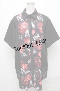 画像1: NieR Clothing / 転写プリントシャツ  黒 S-24-12-15-046-PU-TO-AS-ZT137