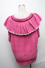 画像2: 【SALE】Candy Stripper / FRILL CABLE KNIT VEST  ピンク S-24-12-17-048-PU-TO-AS-ZT203 (2)