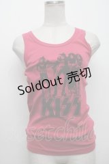 HYSTERIC GLAMOUR / KISS　タンクトッフ゜  ピンク S-24-12-17-015-PU-TO-AS-ZS