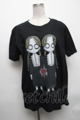 HEIHEI /  少女プリントTシャツ  黒 S-24-12-17-023-PU-TS-AS-ZI