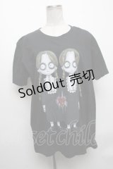 HEIHEI /  少女プリントTシャツ  黒 S-24-12-17-023-PU-TS-AS-ZI