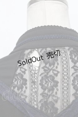 画像3: Ozz On / フロントジップ長袖ワンピース  黒ｘ紺 S-24-12-23-064-OO-OP-HR-ZS