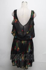 画像2: 【SALE】HYSTERIC GLAMOUR / プリントシフォンワンピース  黒 S-24-12-23-083-PU-OP-HR-ZT187 (2)