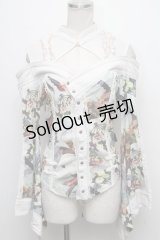 Ozz oneste / 着物袖トップス  白 S-24-12-23-040-OO-TO-AS-ZS