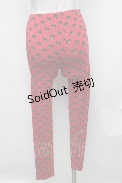 画像2: HYSTERIC GLAMOUR / ネコプリントレギンス  赤 S-24-12-27-082-PU-PA-AS-ZT189
