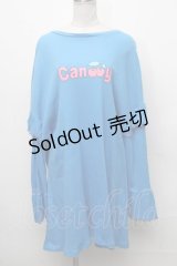 Candy Stripper /ロゴワンピース  ブルー S-24-12-27-042-PU-TO-AS-ZT187