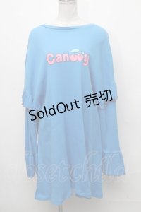 Candy Stripper /ロゴワンピース  ブルー S-24-12-27-042-PU-TO-AS-ZT187