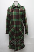 ALGONQUINS / チェックロングコート  グリーン S-24-12-27-051-AL-CO-AS-ZT-C008