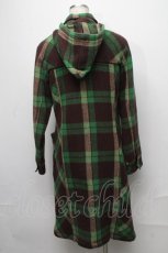 画像2: 【SALE】ALGONQUINS / チェックロングコート  グリーン S-24-12-27-051-AL-CO-AS-ZTC008 (2)