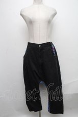 画像1: 【SALE】LOVER'S ROCK / レオパード切替サルエルパンツ  黒 S-24-12-29-076-PU-PA-HR-ZT187 (1)