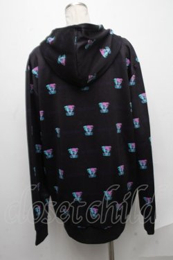 画像2: NieR Clothing / 転写ボタンデザインパーカー  黒 S-24-12-29-037-PU-TO-HR-ZT188