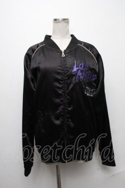 画像1: galaxxxy / 刺繍ブルゾン  黒 S-24-12-29-044-PU-JA-AS-ZT063