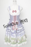 metamorphose / Dreamy Little Farm はしごレースフリルジャンパースカート  ラベンダー S-25-01-05-060-ME-OP-AS-ZS