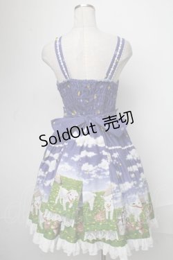 画像2: metamorphose / Dreamy Little Farm はしごレースフリルジャンパースカート  ラベンダー S-25-01-05-060-ME-OP-AS-ZS