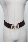 axes femme / モチーフゴムベルト  ブラウン S-25-01-05-009-AX-ZA-HR-ZT171