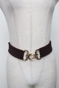 axes femme / モチーフゴムベルト  ブラウン S-25-01-05-009-AX-ZA-HR-ZT171
