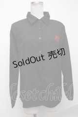 NieR Clothing / 刺繍シャツ  黒 S-25-01-05-028-PU-BL-AS-ZT188