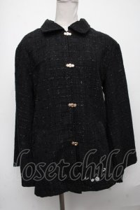 NieR Clothing / ラメツイードジャケット  黒 S-25-01-05-036-PU-JA-AS-ZT188